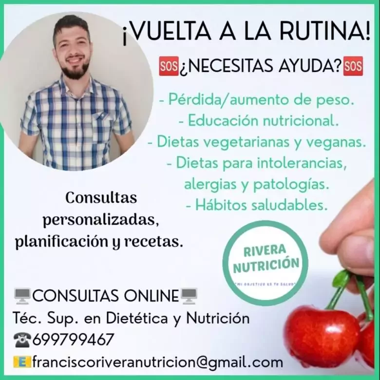 RIVERA NUTRICIÓN, Dietista y nutricionista - C. Marqués de Ovieco